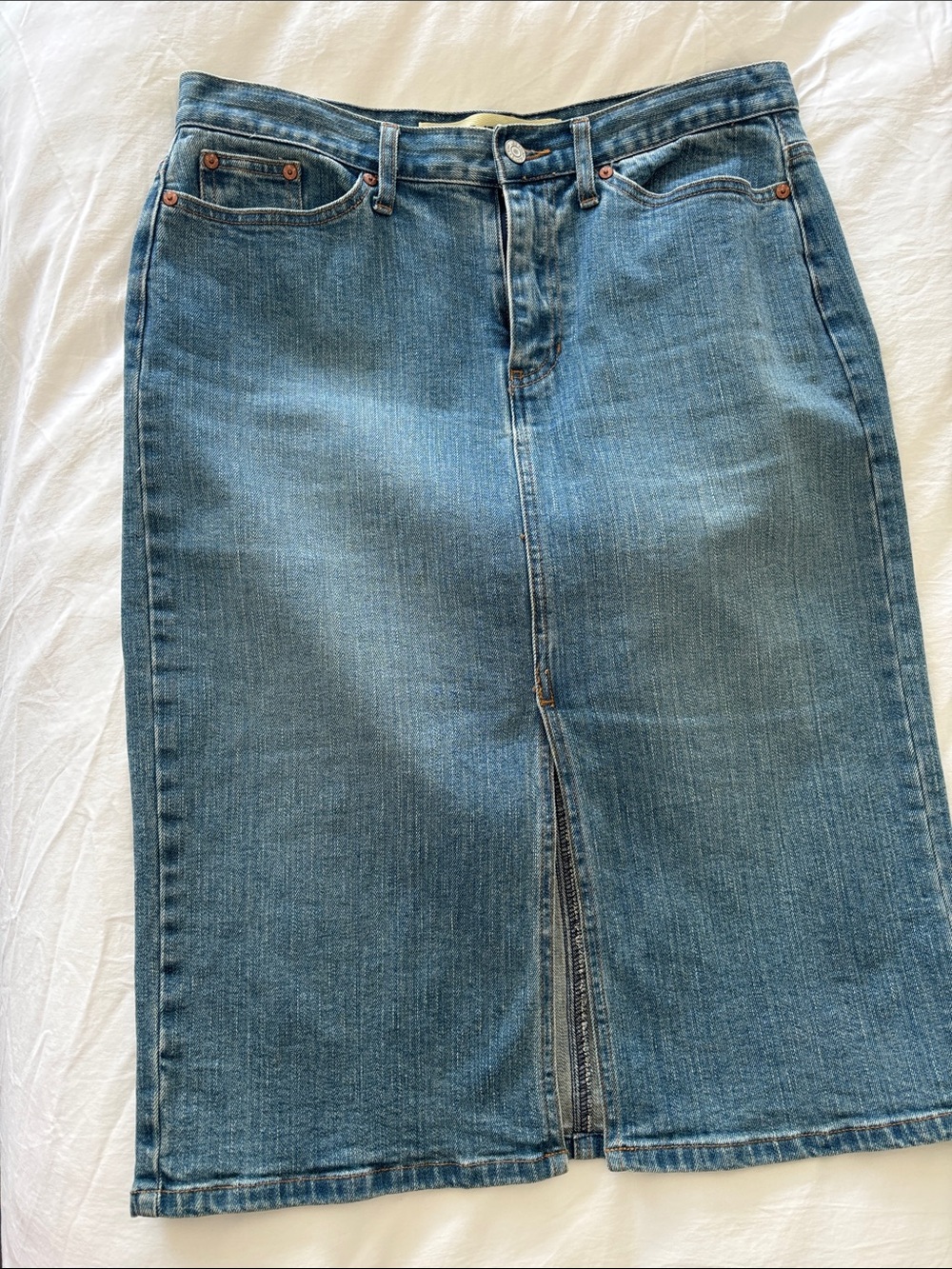 Gap midi length denim skirt